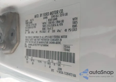 2015 Ford Transit Connect Xl from USA, damaged, VIN NM0LS7E77F1218894